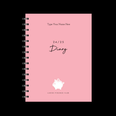 A5 24/25 Spiral Financial Diary - Ladies Finance Club - Watermelon