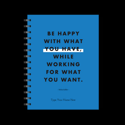 A5 Spiral Journal - Be Happy With...