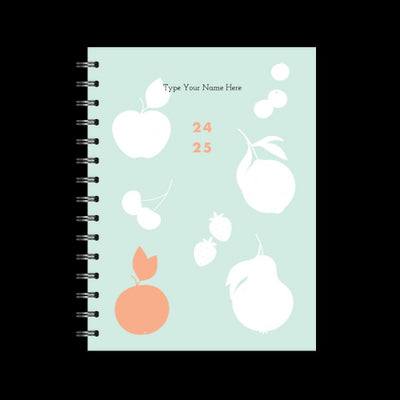 A5 Spiral Mid-Year Diary - Fruits - Mint