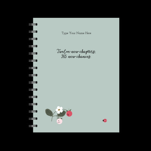 A5 Spiral 24/25 Mid-Year Diary - Smultron - Green