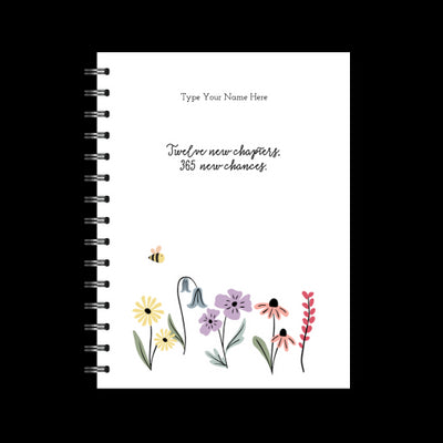 A5 Spiral Mid-Year Diary - Blomster