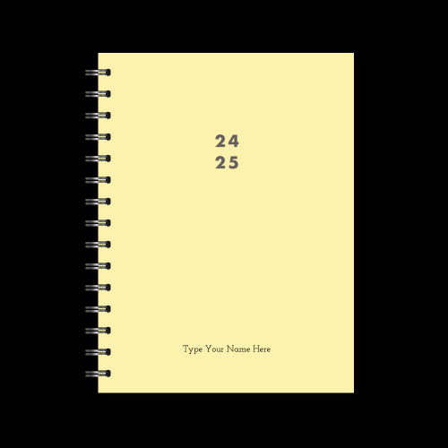 A5 Spiral 24/25 Mid-Year Diary - Lemon