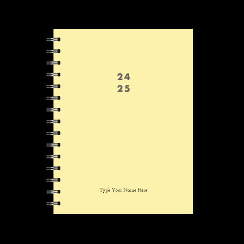 A5 Spiral 24/25 Mid-Year Diary - Lemon