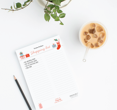 A5 Shopping List with Magnet  - Christmas