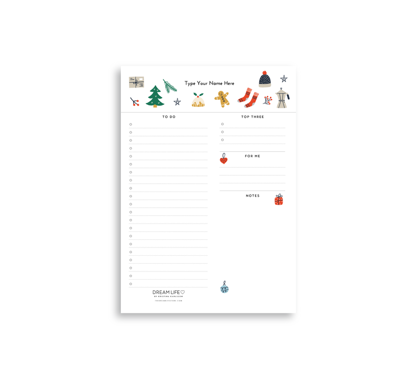 A5 Christmas To Do List - Jul