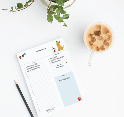 A5 Christmas To Do List - Dog