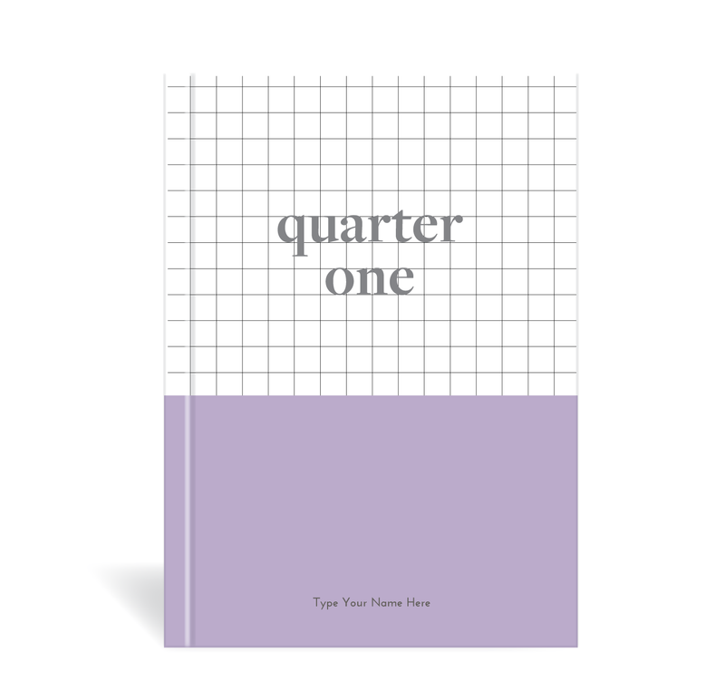 A5 Journal - Daily Progress - Quarter One - Purple