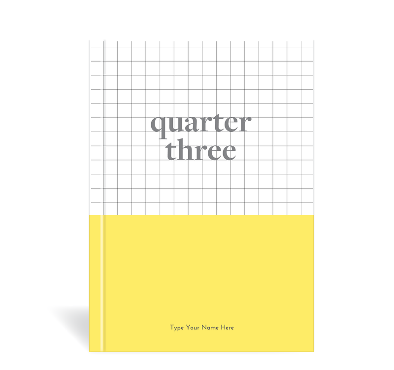 A5 Journal - Daily Progress - Quarter Three - Yellow