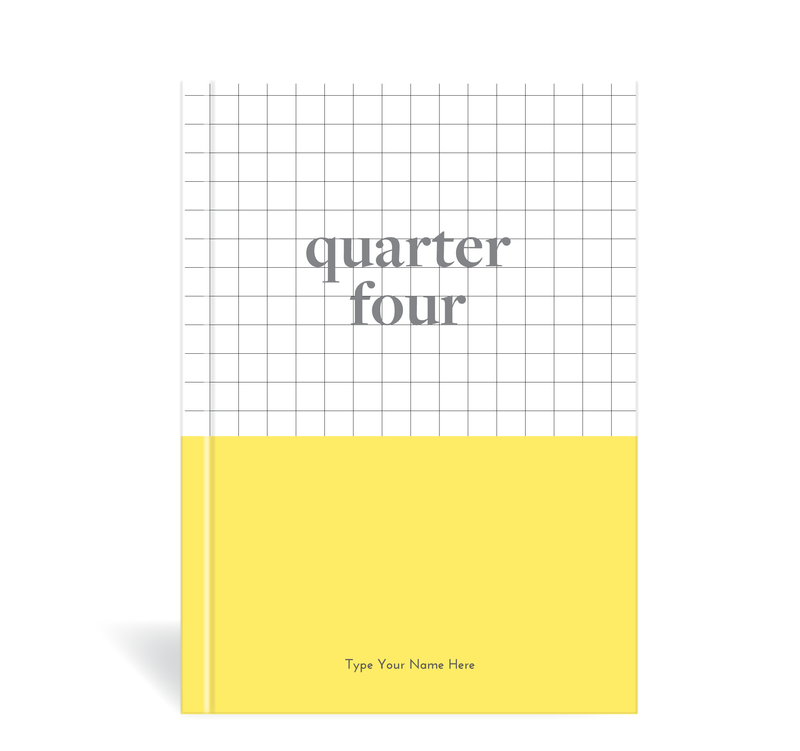 A5 Journal - Daily Progress -Quarter Four - Yellow