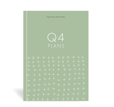 A5 Journal - Daily Progress - Q4  Plans - Green