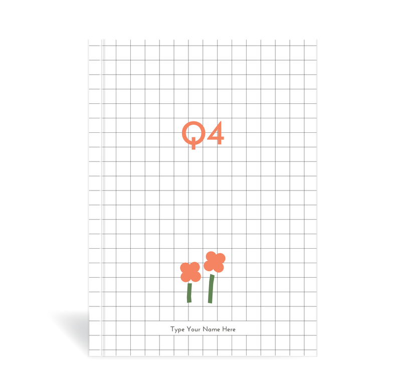 A5 Journal - Daily Progress - Q4 - Flower
