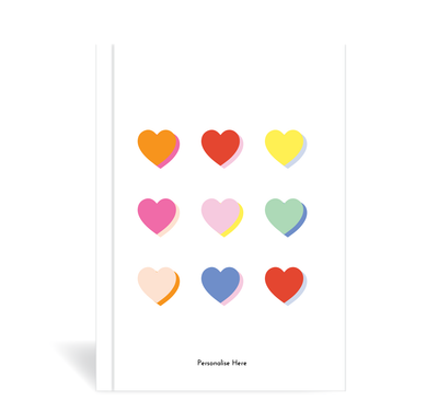 A5 Journal - Rainbow Hearts
