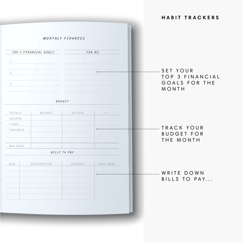 A5 24/25 Financial Diary - Ladies Finance Club - Blue