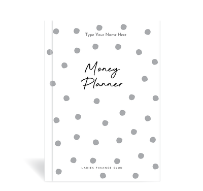 A5 Journal - Ladies Finance Club - Money Planner - Dots White