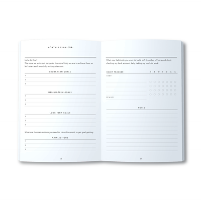 A5 Spiral Journal - Ladies Finance Club - Money Planner - Grey