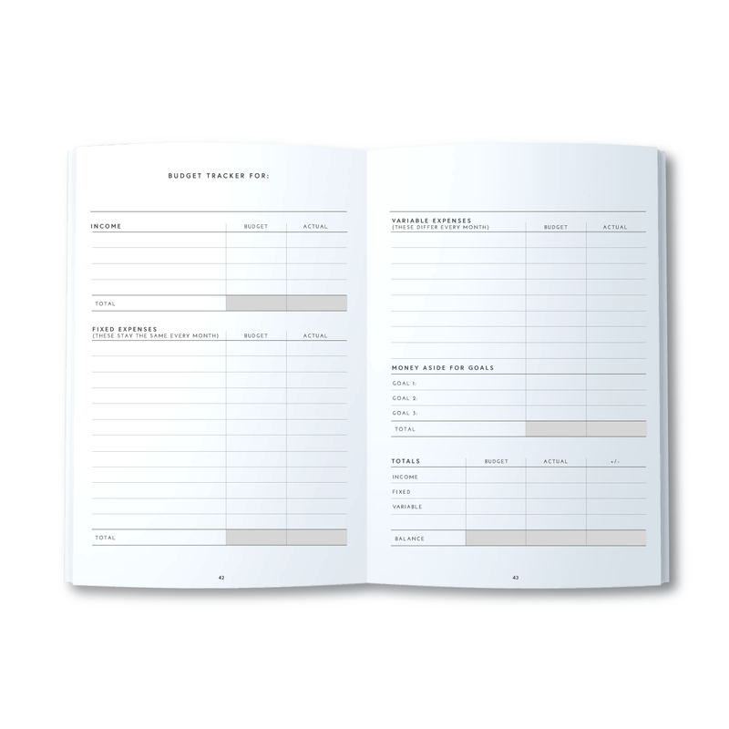 A5 Journal - Ladies Finance Club - Money Planner - White