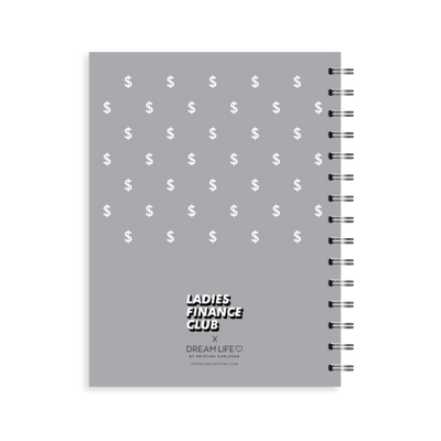 A5 Spiral Journal - Ladies Finance Club - Money Planner - Grey