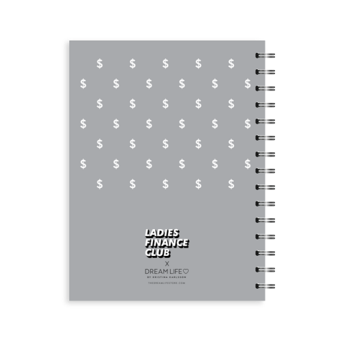 A5 Spiral Journal - Ladies Finance Club - Money Planner - Grey