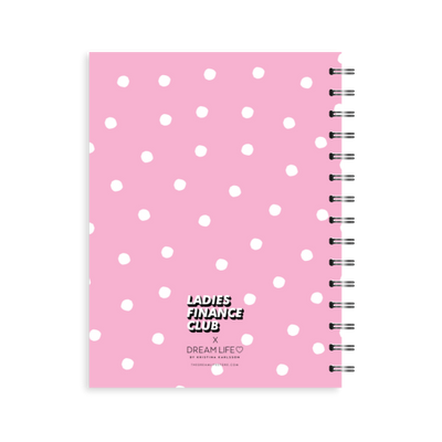 A5 Spiral Journal - Ladies Finance Club - Money Planner - Pink