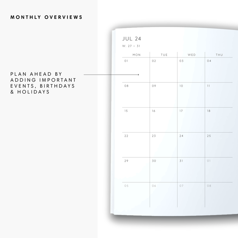 A5 Spiral 24/25 Mid-Year Diary - Smultron - Pink