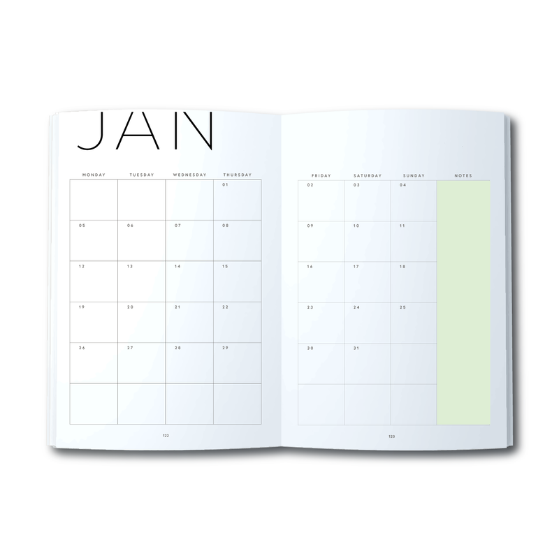 A5 Spiral Journal - Plan Your Year - Creme