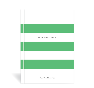 A5 Journal - Plan Your Year - Stripe - Emerald