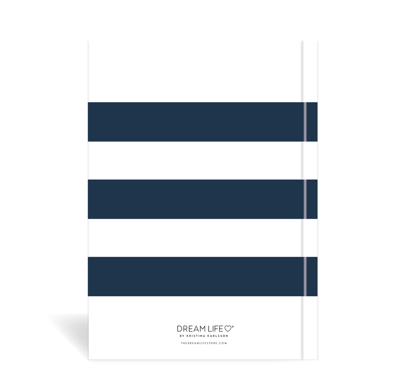 A5 Journal - Plan Your Year - Stripe - Navy