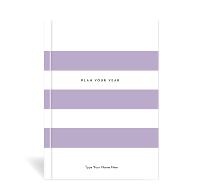 A5 Journal - Plan Your Year - Stripe - Purple