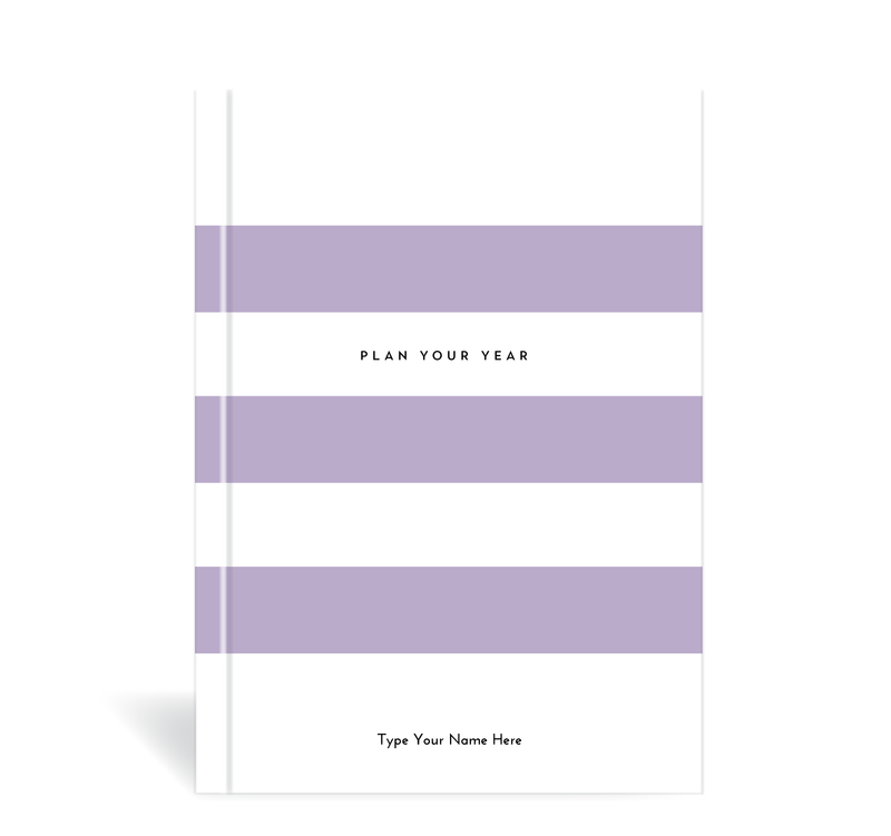 A5 Journal - Plan Your Year - Stripe - Purple
