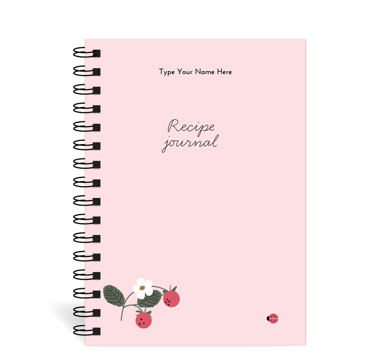 A5 Spiral Recipe Journal - Smultron - Pink