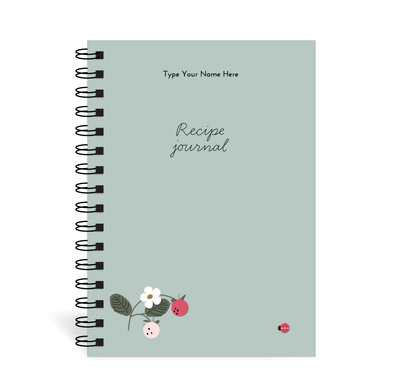 A5 Spiral Recipe Journal - Smultron - Green