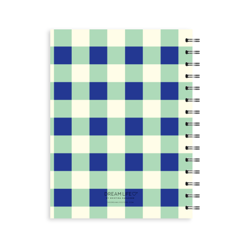 A5 2025 Spiral Week to a page Diary - Picnic - Mint