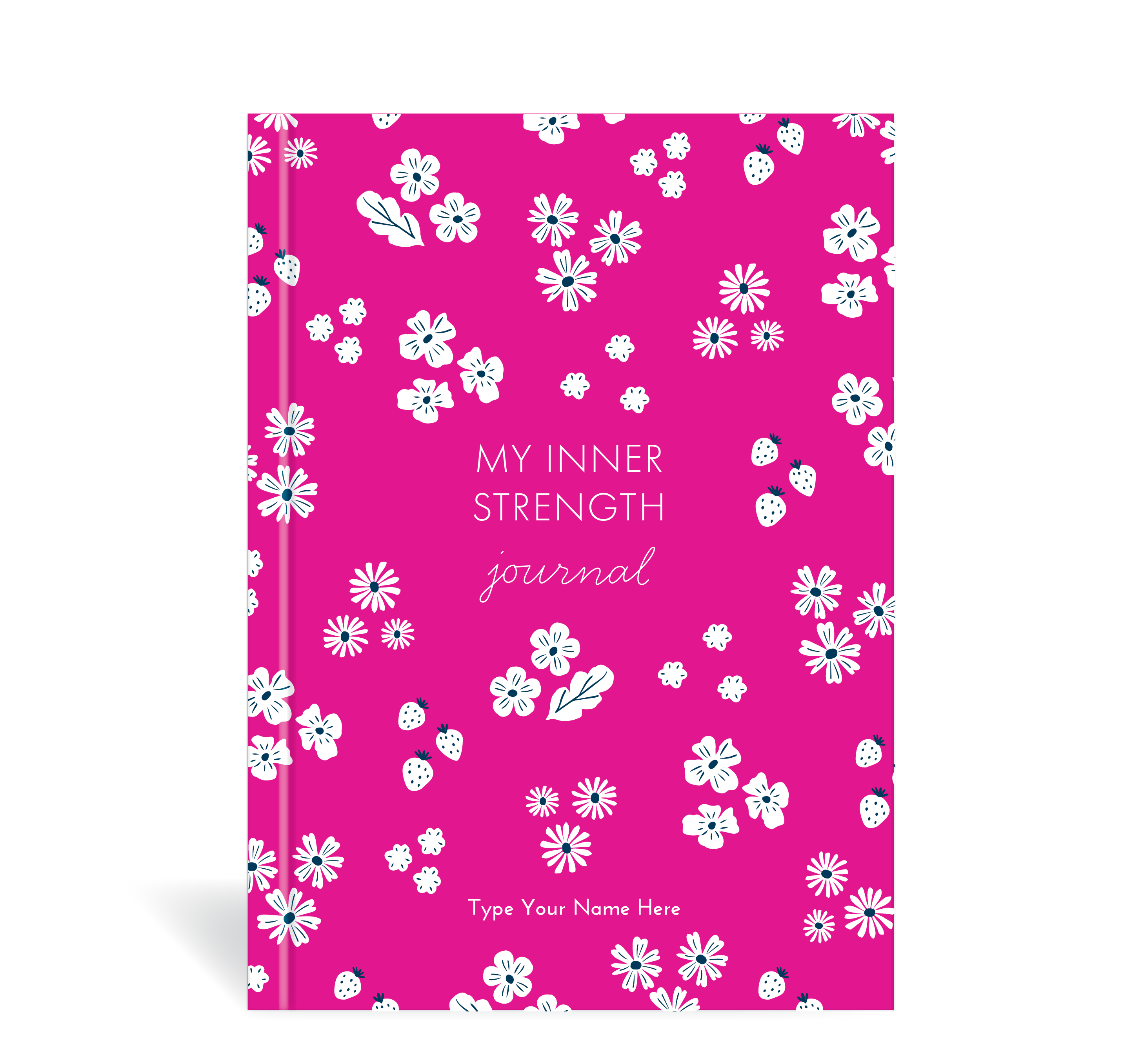 A5 Journal - BCNA - My Inner Strength - Floral - Hot Pink – Dream Life