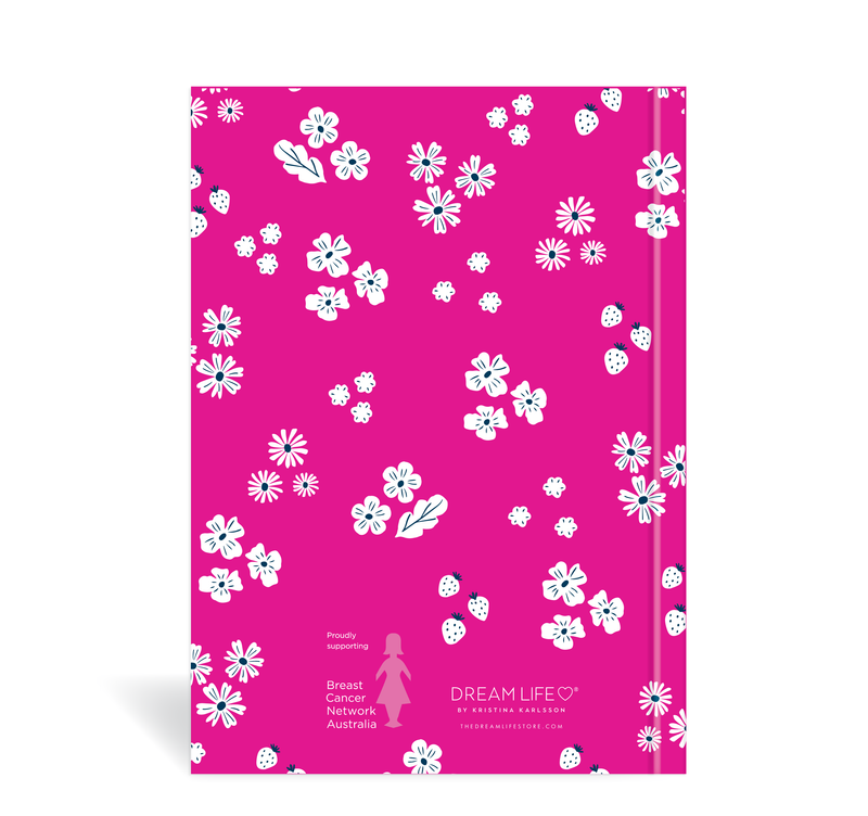 A5 Journal - BCNA - My Inner Strength - Floral - Hot Pink