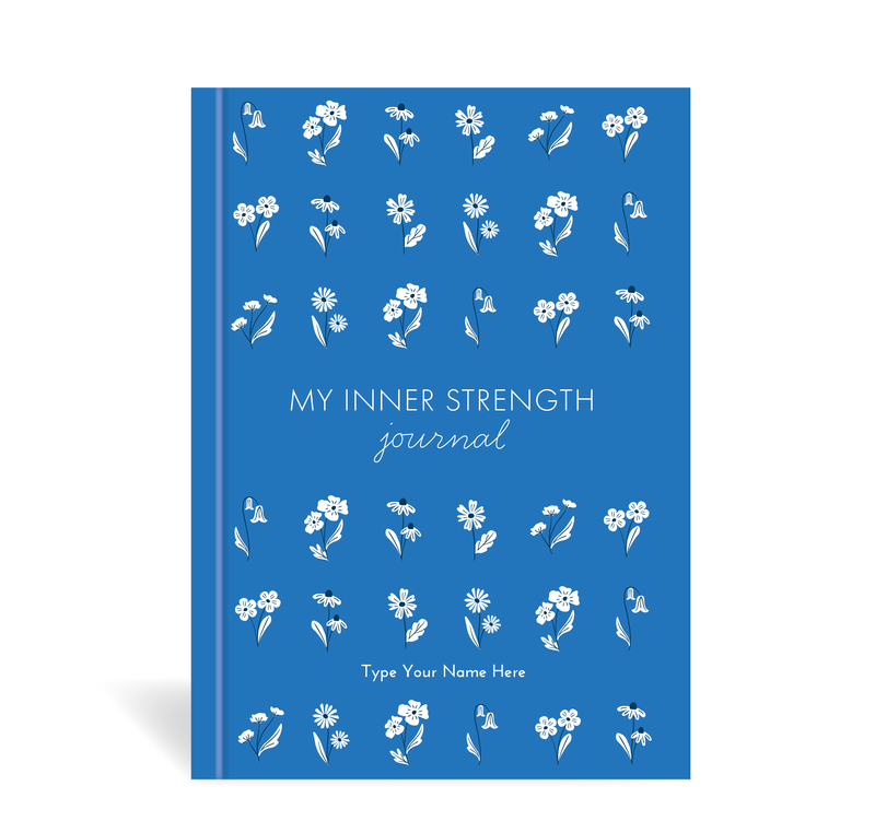 A5 Journal - BCNA - My Inner Strength - Floral - Blue