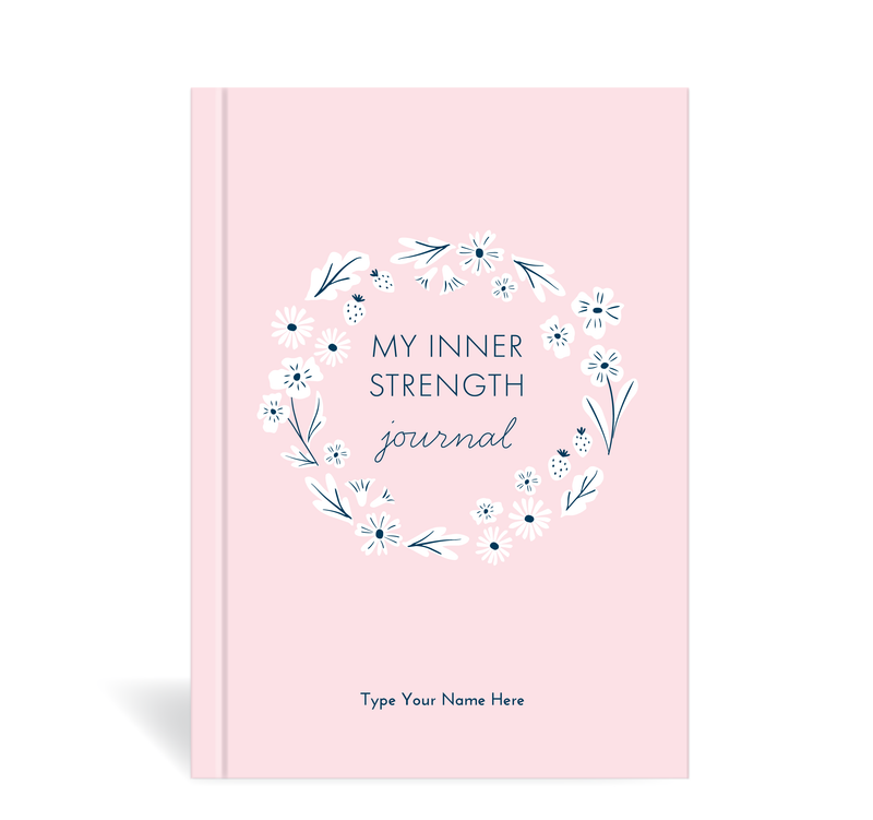 A5 Journal - BCNA - My Inner Strength - Wreath - Pink