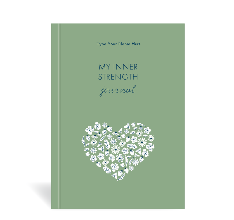 A5 Journal - BCNA - My Inner Strength - Heart -  Green