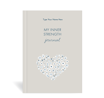A5 Journal - BCNA - My Inner Strength - Heart - Grey