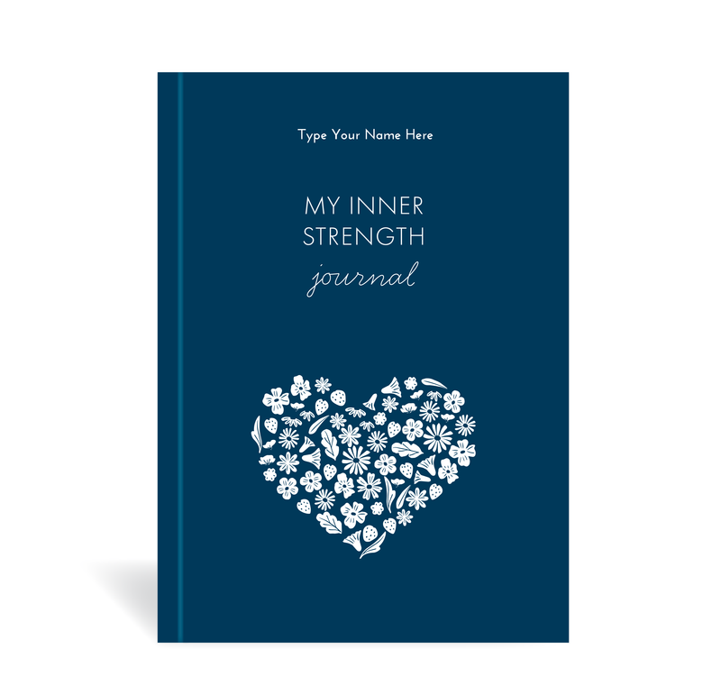 A5 Journal - BCNA - My Inner Strength - Heart - Navy