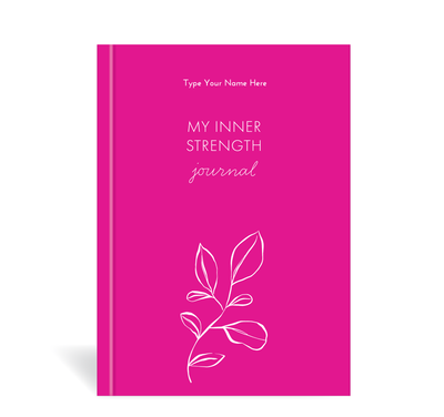 A5 Journal - BCNA - My Inner Strength - Leaf - Hot pink