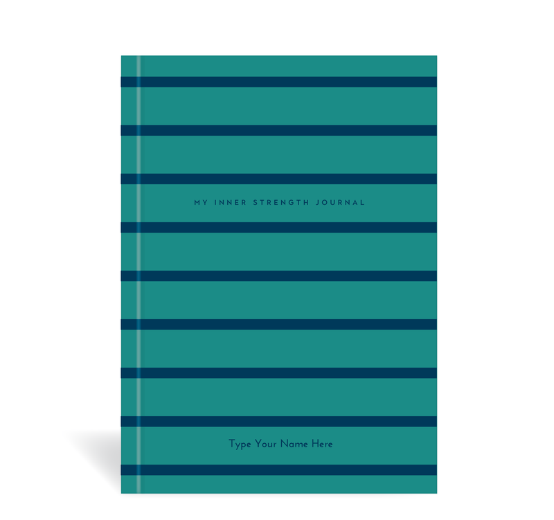 A5 Journal - BCNA - My Inner Strength - Stripe - Teal