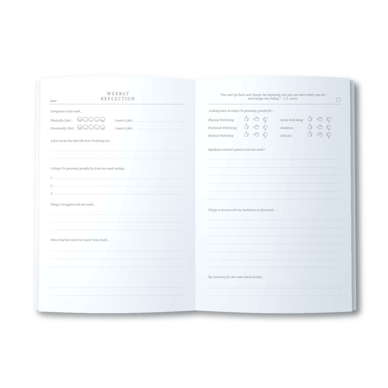 A5 Journal - BCNA - My Inner Strength - Heart - Grey