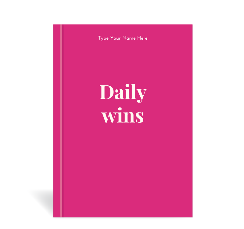 A5 Journal - Daily Wins - Hot Pink