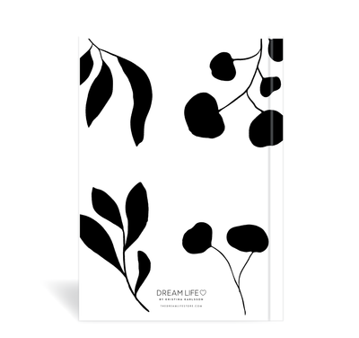 A5 Journal - Daily Wins - Leaves - Black