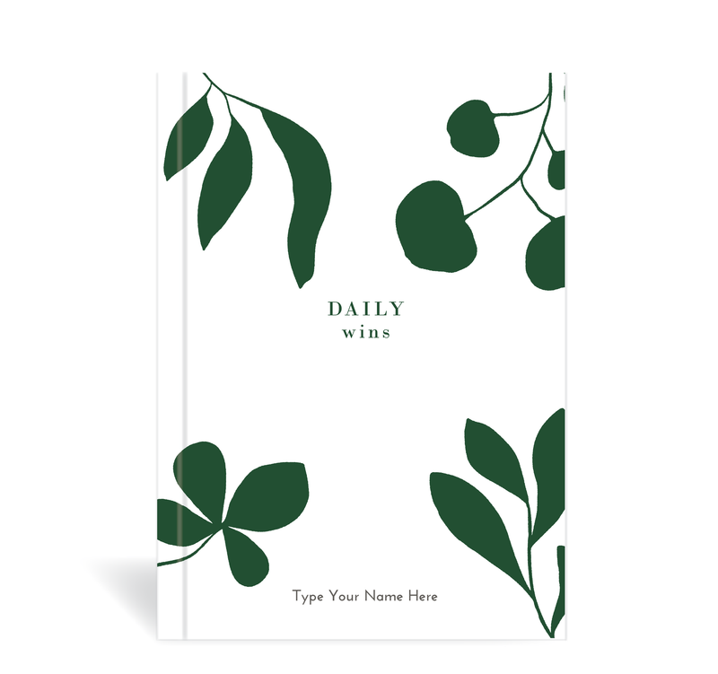 A5 Daily Journal - Daily Wins - Leaves - Green