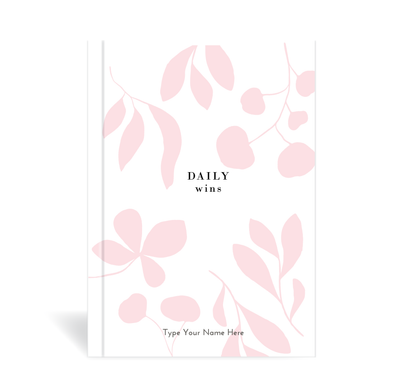 A5 Journal - Daily Wins - Leaves - Pink