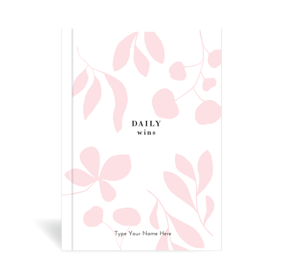 A5 Journal - Daily Wins - Leaves - Pink