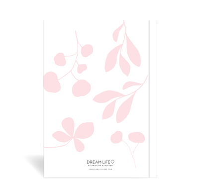 A5 Journal - Daily Wins - Leaves - Pink