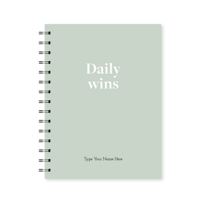 A5 Spiral Journal - Daily Wins - Pale Green