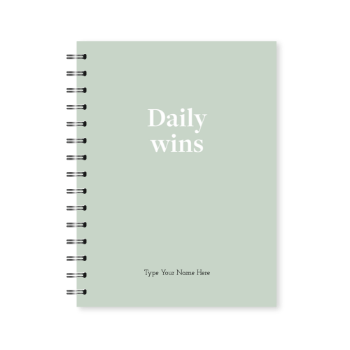 A5 Spiral Journal - Daily Wins - Pale Green